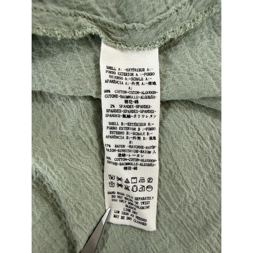Free People Women's Sivan Embroidered Blouse Moss Green Long Sleeve Size XS - Picture 7 of 12